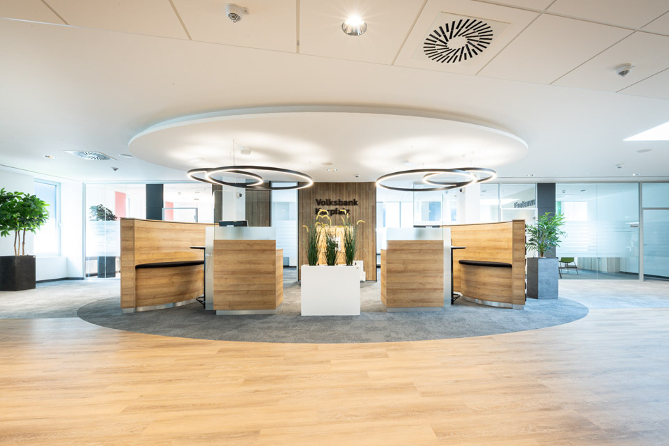 Volksbank Weinheim - Empfangsinseln