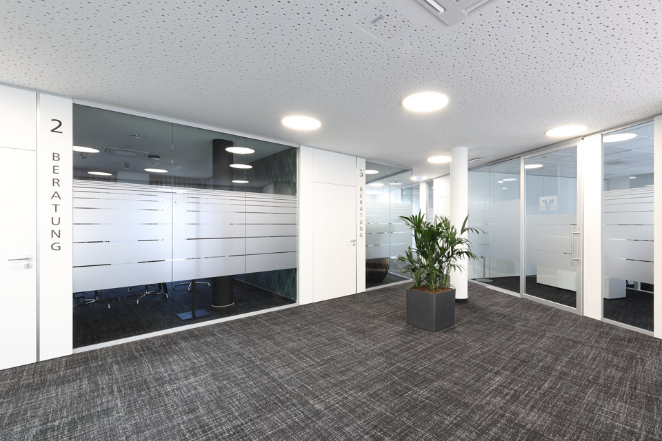 Volksbank Leimen Systemtrennwand